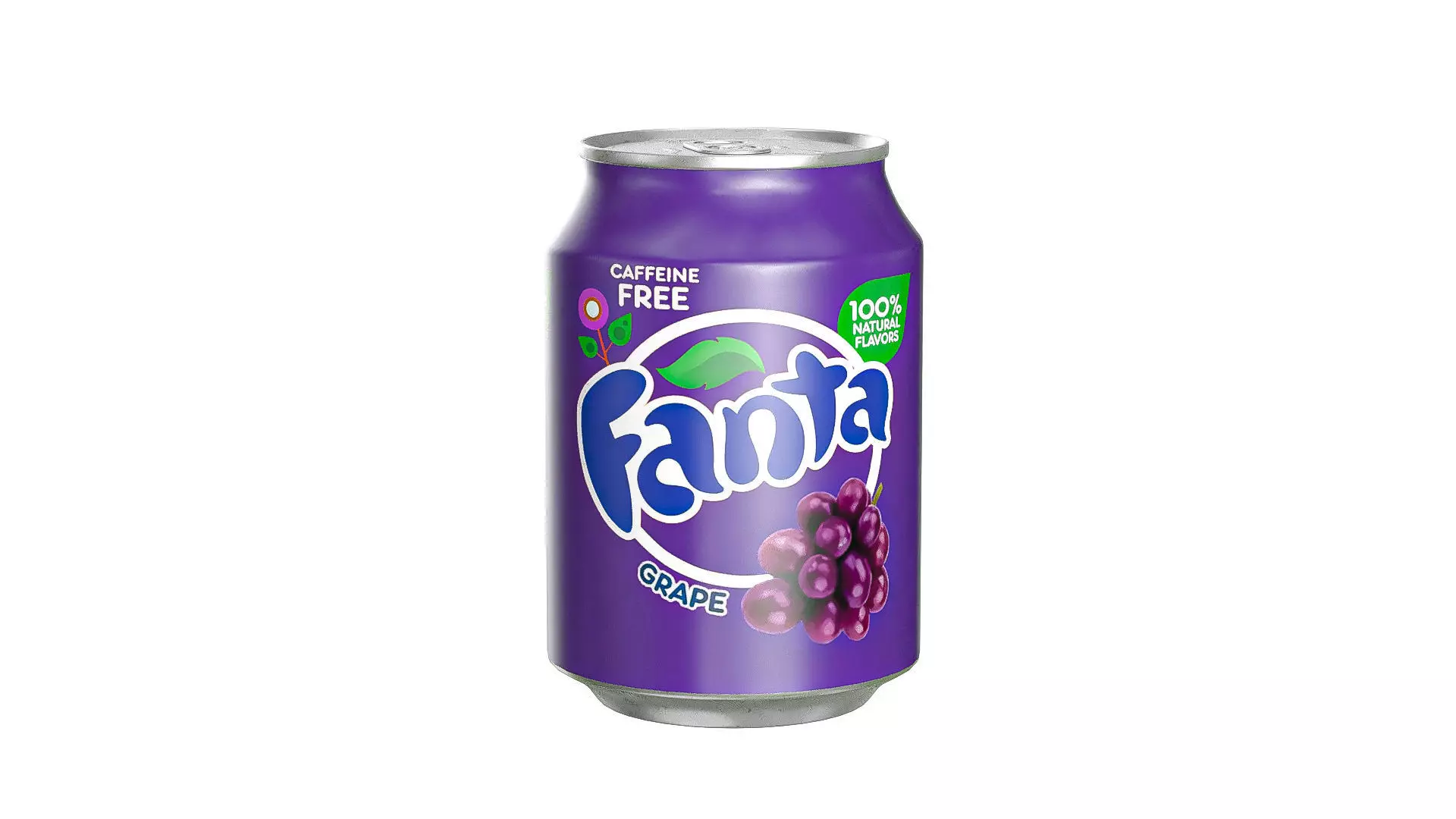 Fanta Grape Drink Can 250ml 09 Low-poly 3D model