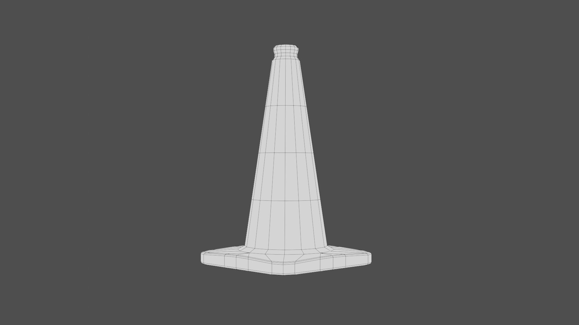 Traffic Cone PBR Game-Ready Low-poly 3D model_5