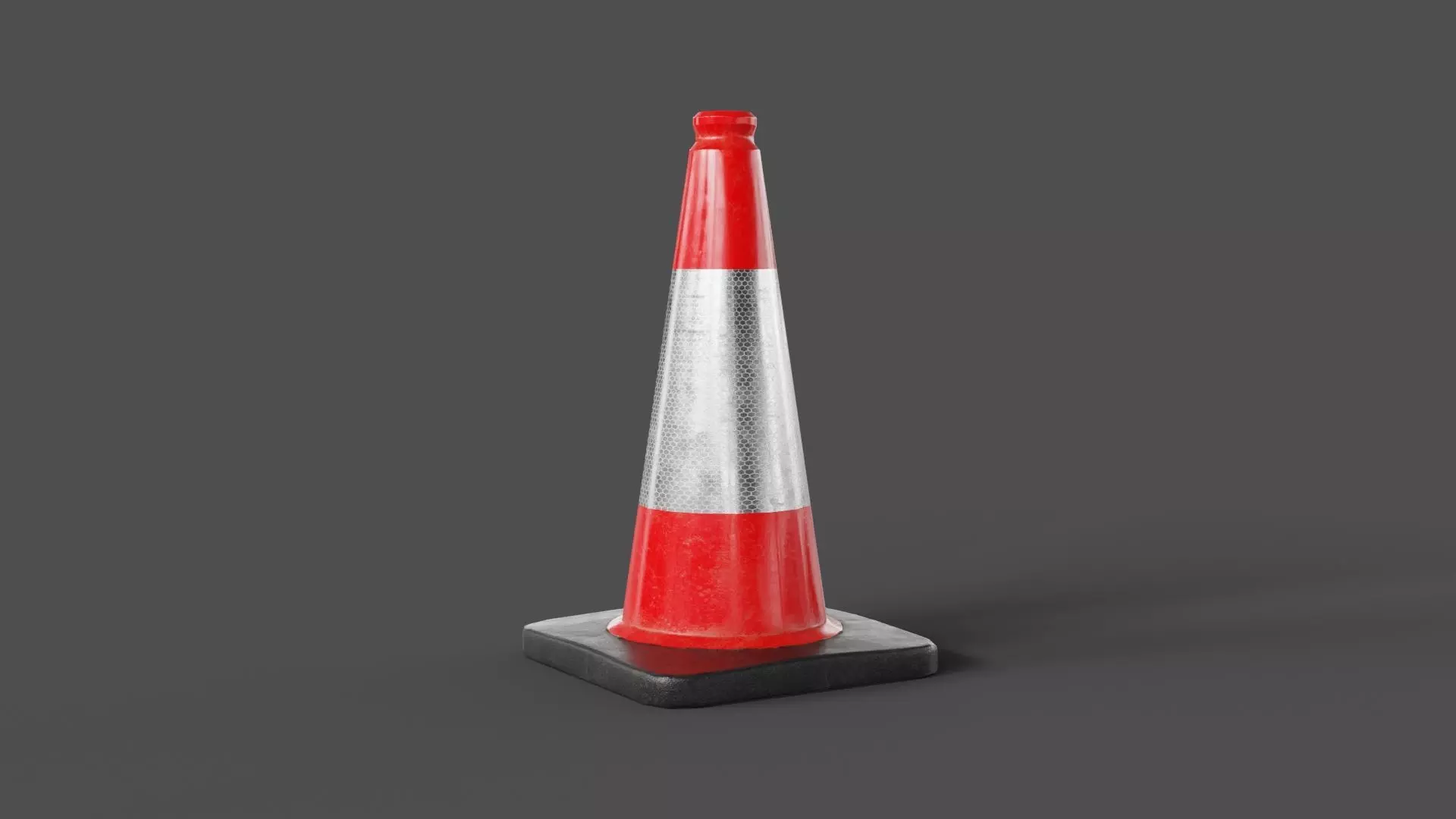 Traffic Cone PBR Game-Ready Low-poly 3D model_0