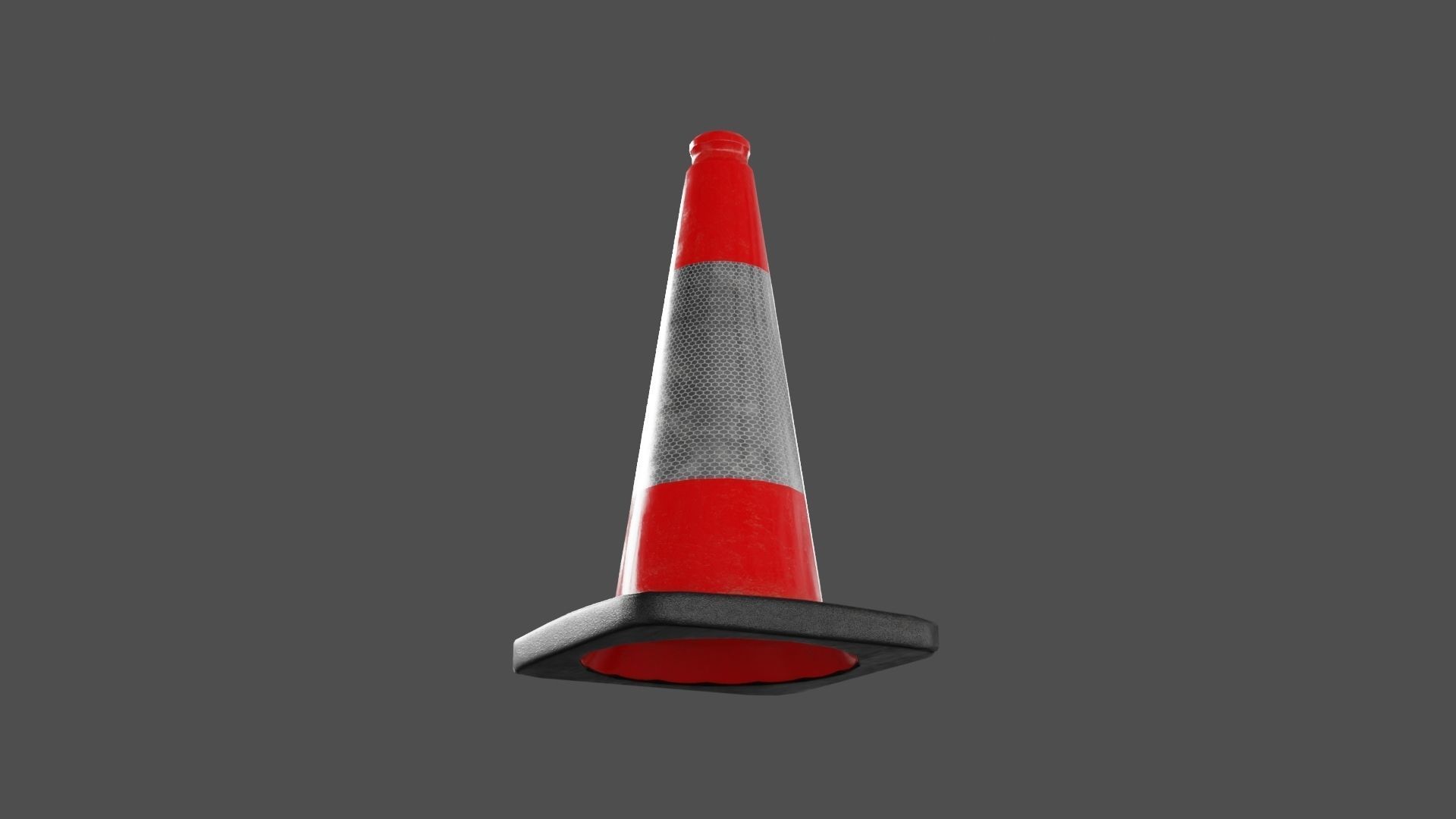 Traffic Cone PBR Game-Ready Low-poly 3D model_6