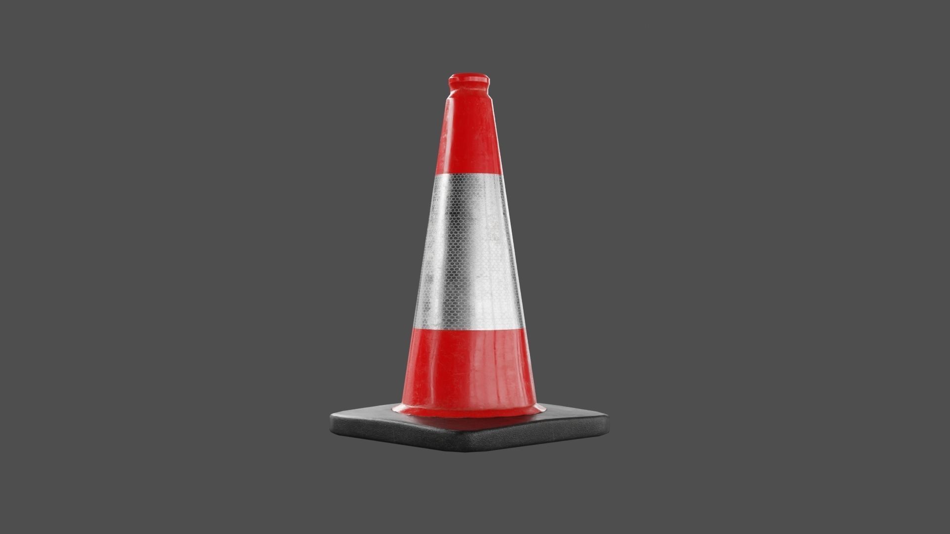 Traffic Cone PBR Game-Ready Low-poly 3D model_1