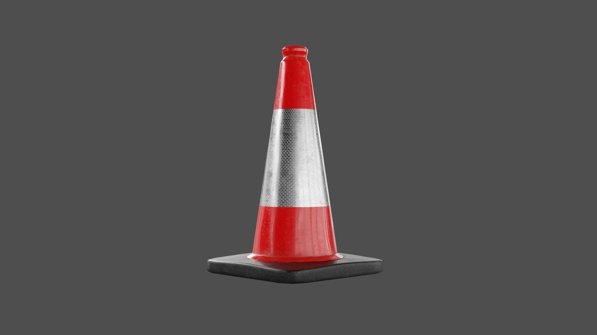 Traffic Cone PBR Game-Ready Low-poly 3D model_2