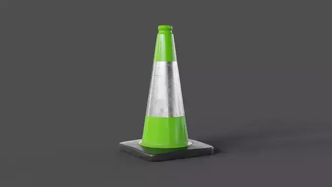 Traffic Cone PBR Game-Ready