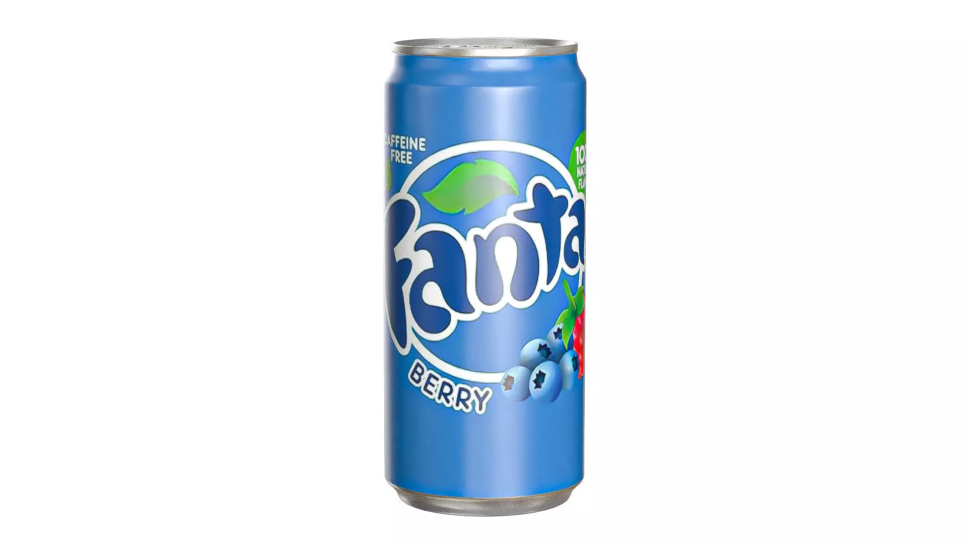 Fanta Berry Drink Can Sleek 270ml 05 Low-poly 3D model