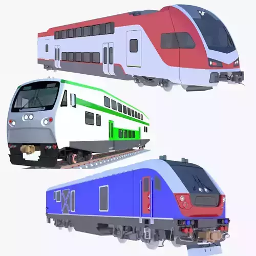 American trains 3D Model Collection