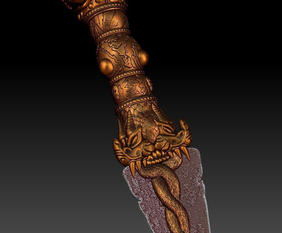 Phurba ritual dagger from Uncharted 2 3D print model_13