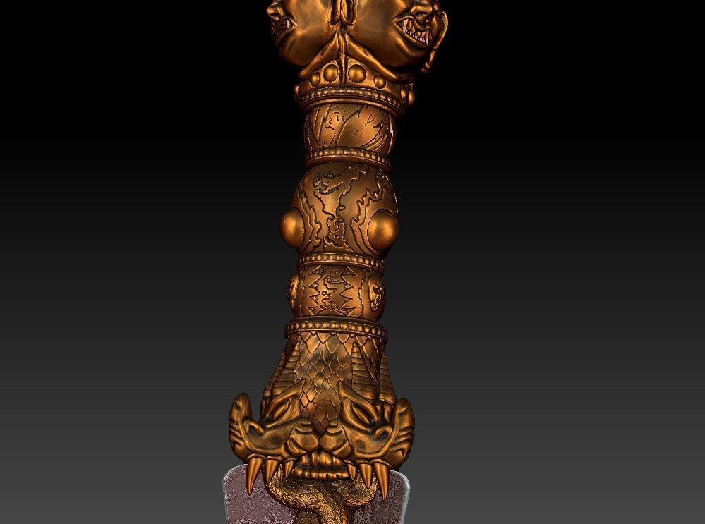 Phurba ritual dagger from Uncharted 2 3D print model_34