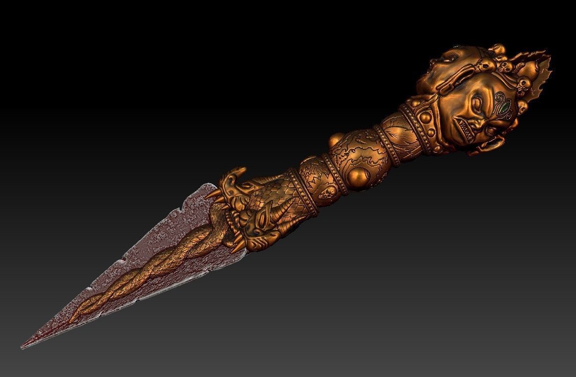 Phurba ritual dagger from Uncharted 2 3D print model_18