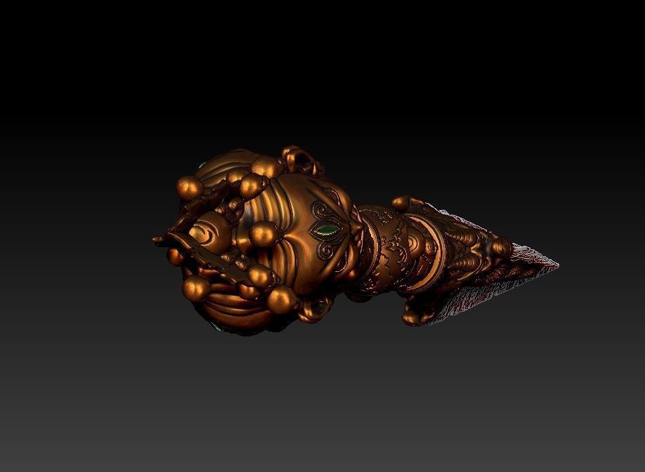 Phurba ritual dagger from Uncharted 2 3D print model_12