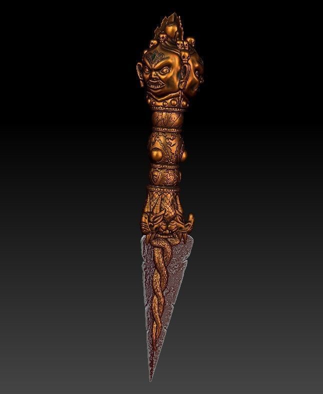 Phurba ritual dagger from Uncharted 2 3D print model_41