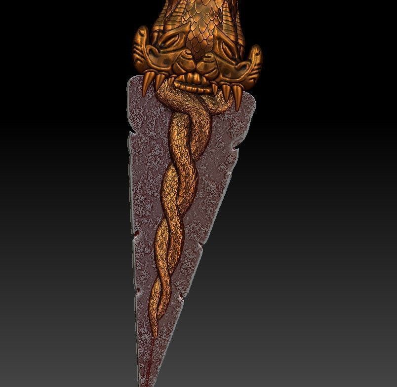 Phurba ritual dagger from Uncharted 2 3D print model_21