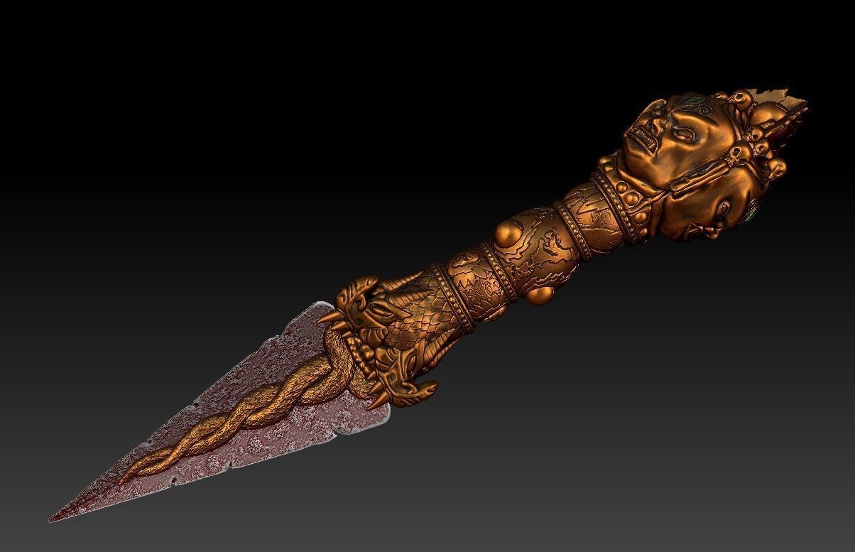 Phurba ritual dagger from Uncharted 2 3D print model_28