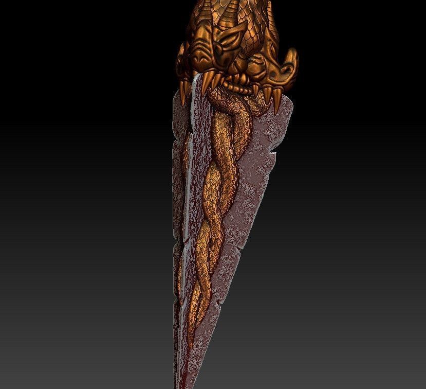 Phurba ritual dagger from Uncharted 2 3D print model_20