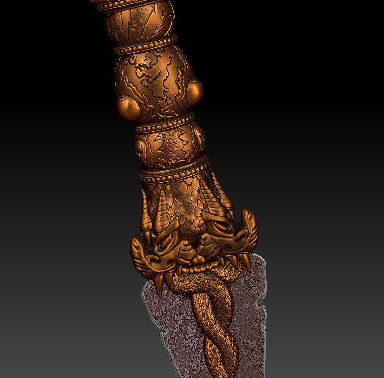 Phurba ritual dagger from Uncharted 2 3D print model_15