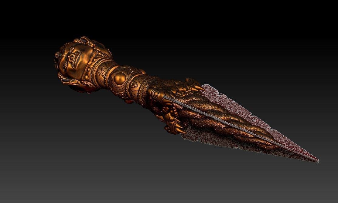 Phurba ritual dagger from Uncharted 2 3D print model_9