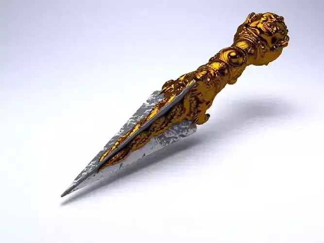 Phurba ritual dagger from Uncharted 2 3D print model