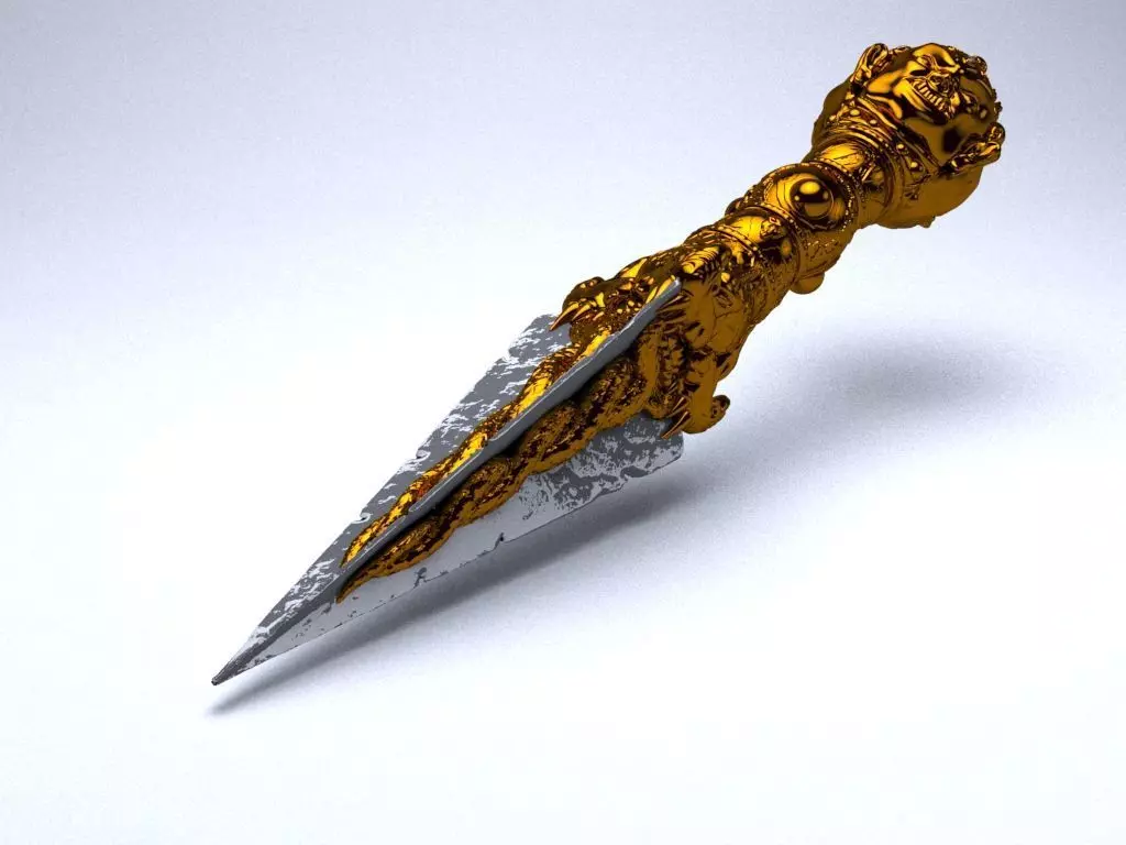 Phurba ritual dagger from Uncharted 2 3D print model_0