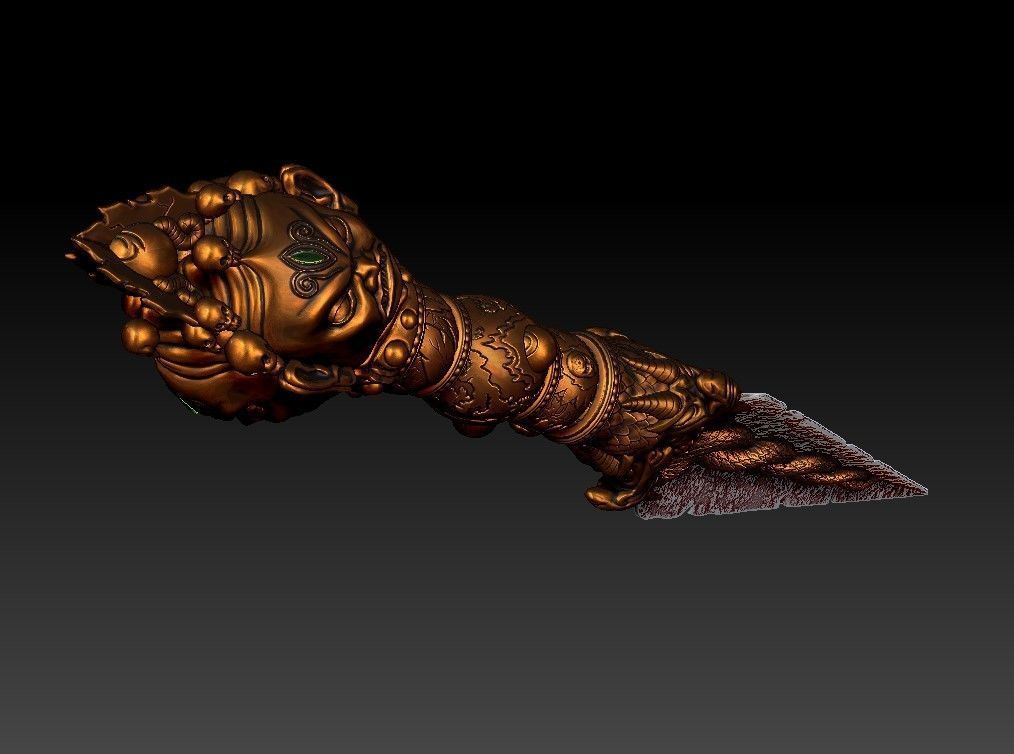 Phurba ritual dagger from Uncharted 2 3D print model_11