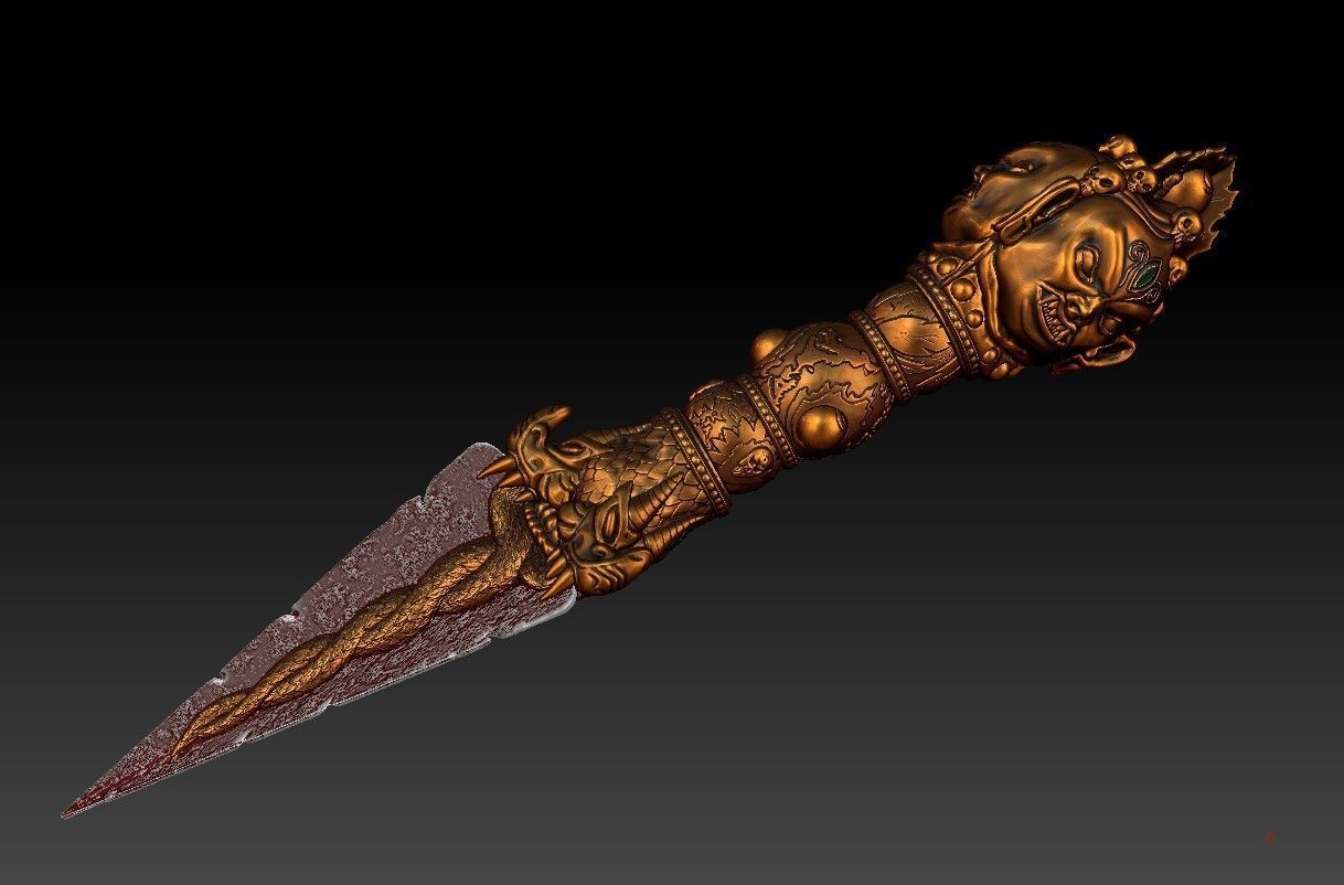Phurba ritual dagger from Uncharted 2 3D print model_47