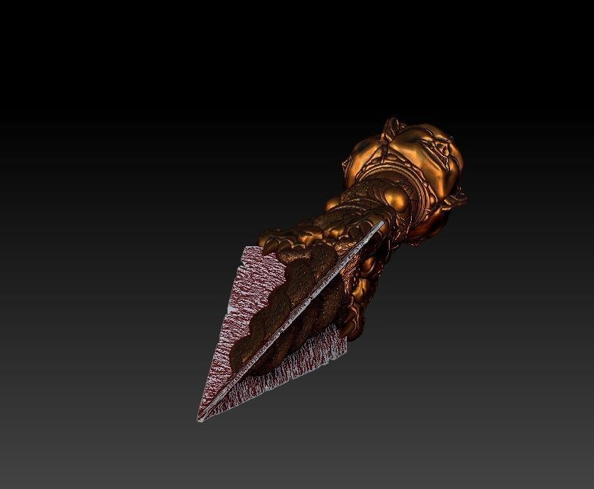 Phurba ritual dagger from Uncharted 2 3D print model_8