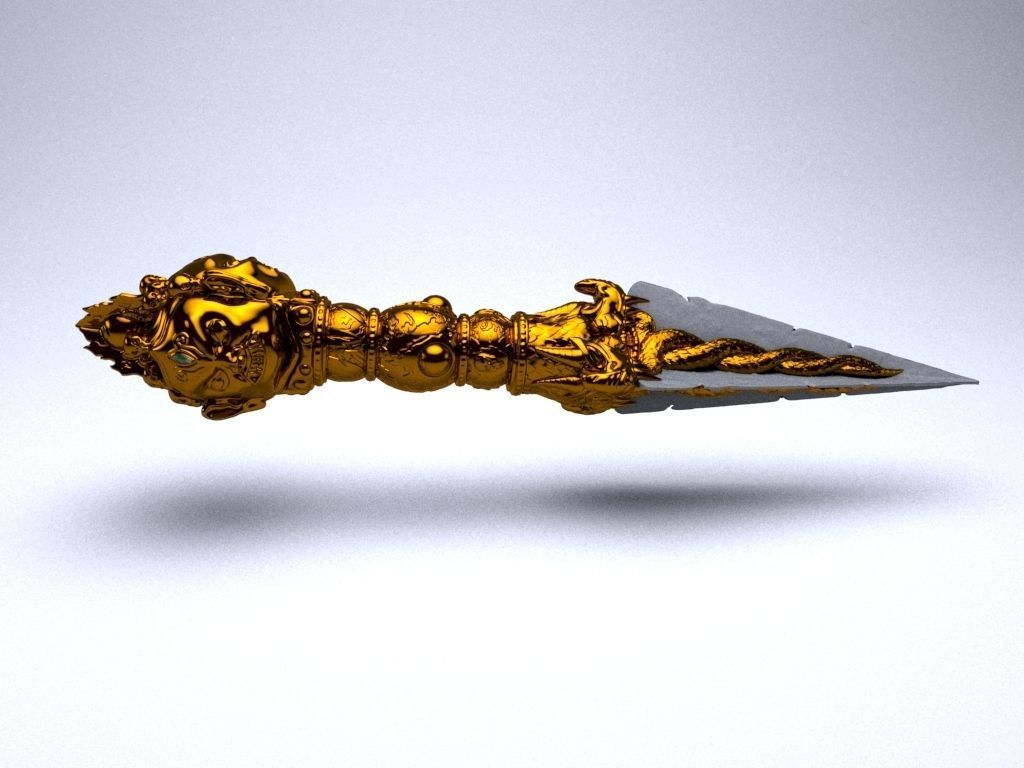 Phurba ritual dagger from Uncharted 2 3D print model_3