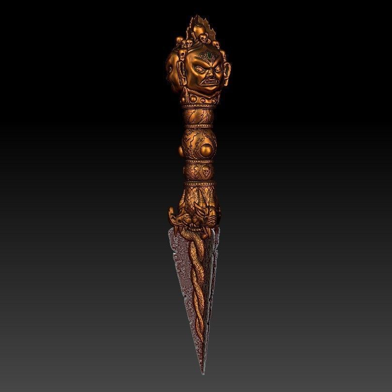 Phurba ritual dagger from Uncharted 2 3D print model_42