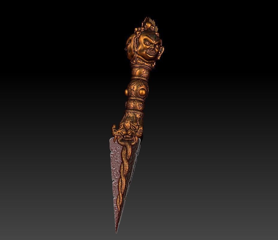 Phurba ritual dagger from Uncharted 2 3D print model_36