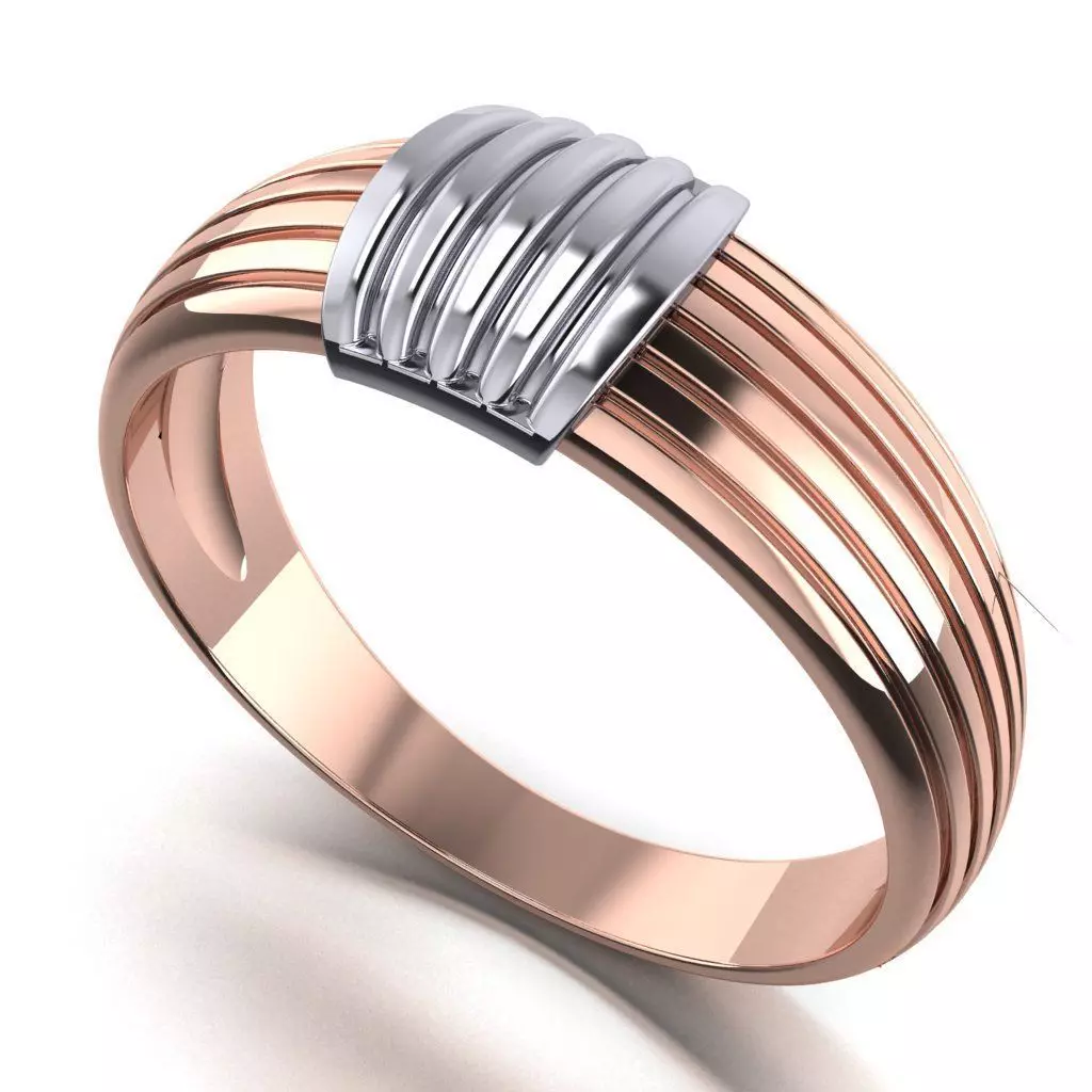 PRINTABLE WOMAN S RING two colors not stones 3D print model