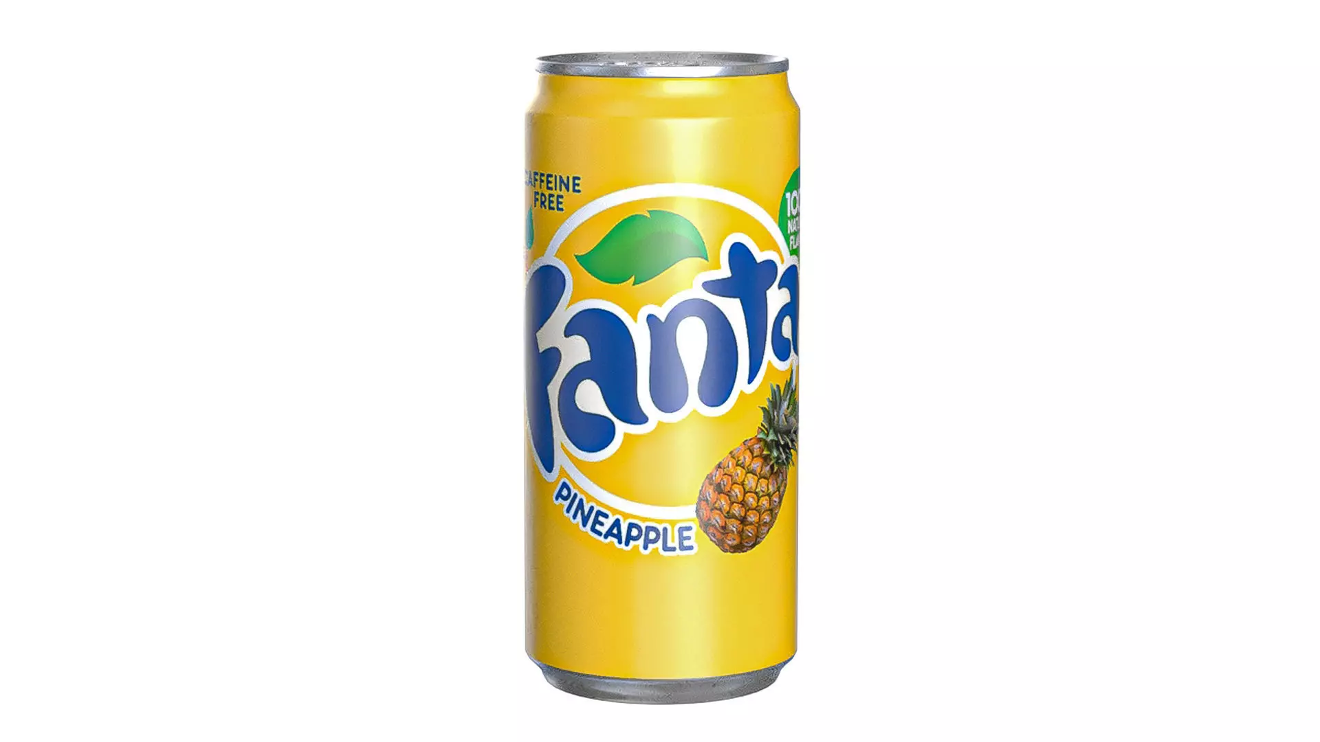 Fanta Pineapple Drink Can Sleek 270ml 05 Low-poly 3D model