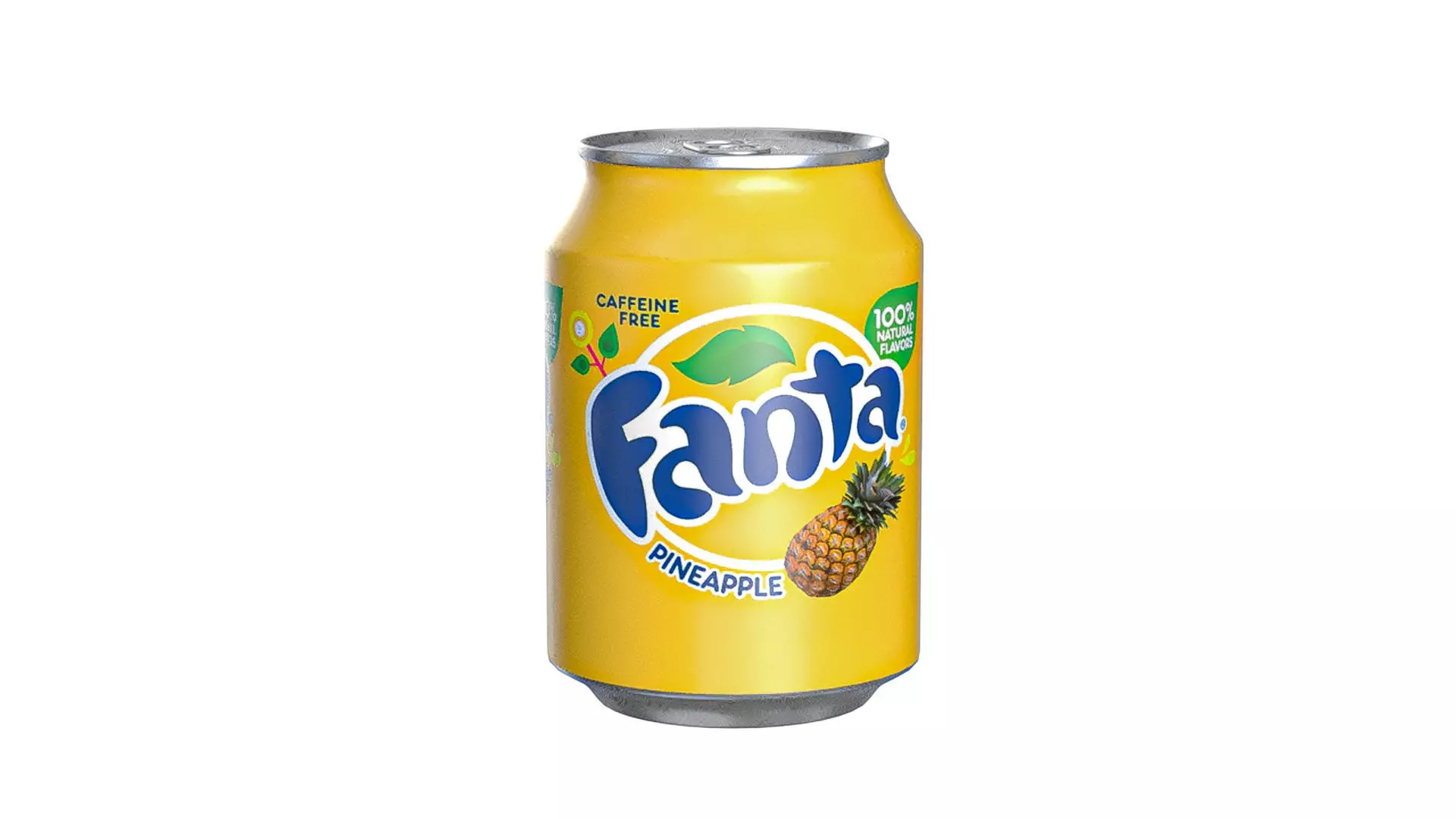 Fanta Pineapple Drink Can 250ml 09 Low-poly 3D model