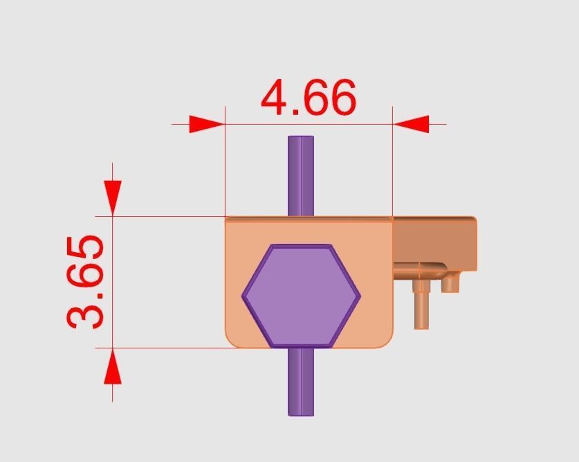 Mdtc Honeycomb bracelet 3 row  3D print model_7