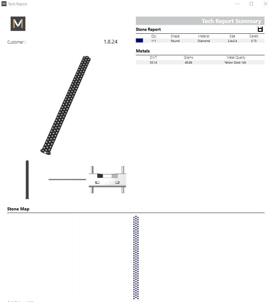 Mdtc Honeycomb bracelet 3 row  3D print model_9