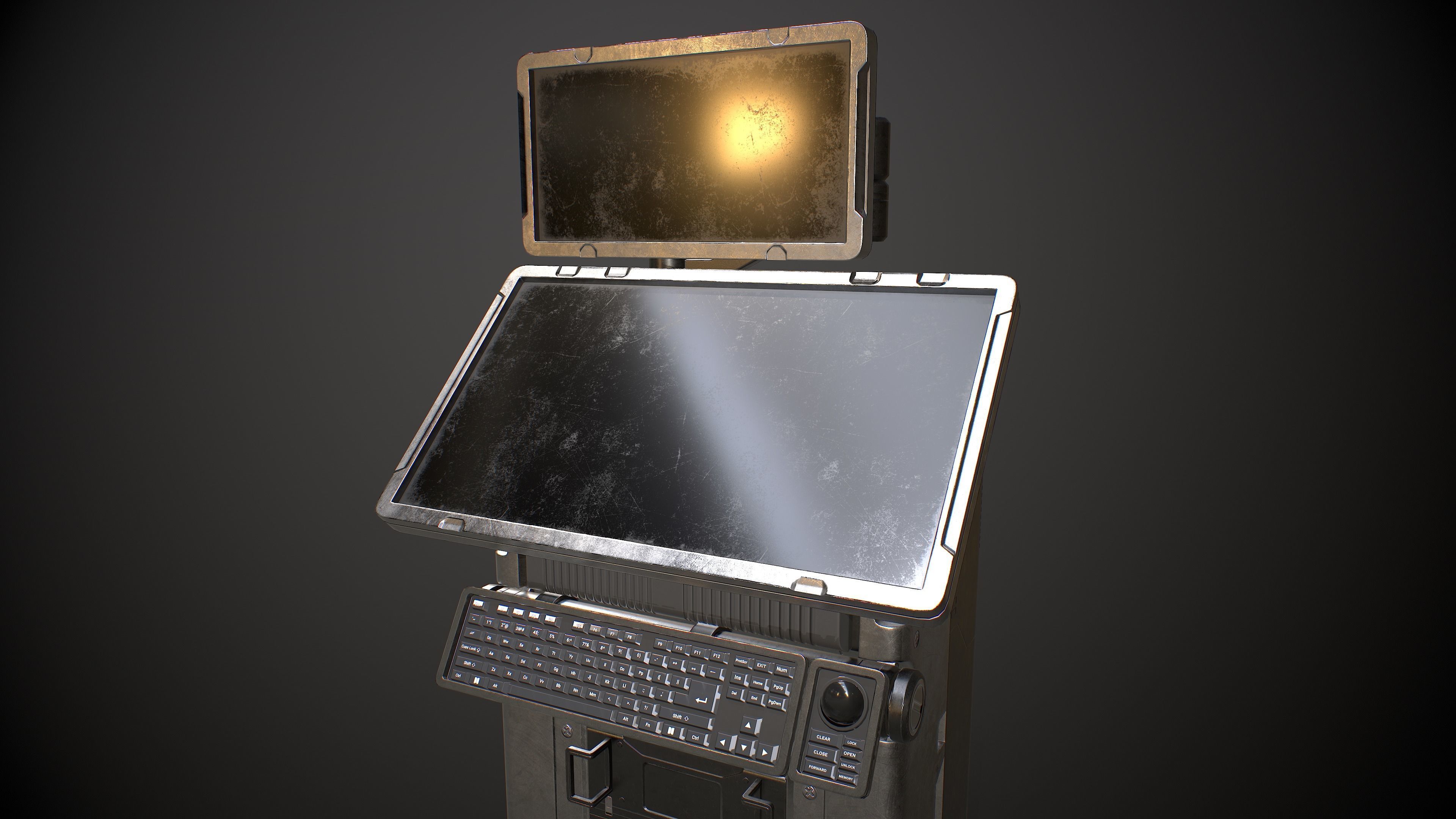 Sci-fi Terminal 5 Low-poly 3D model_23