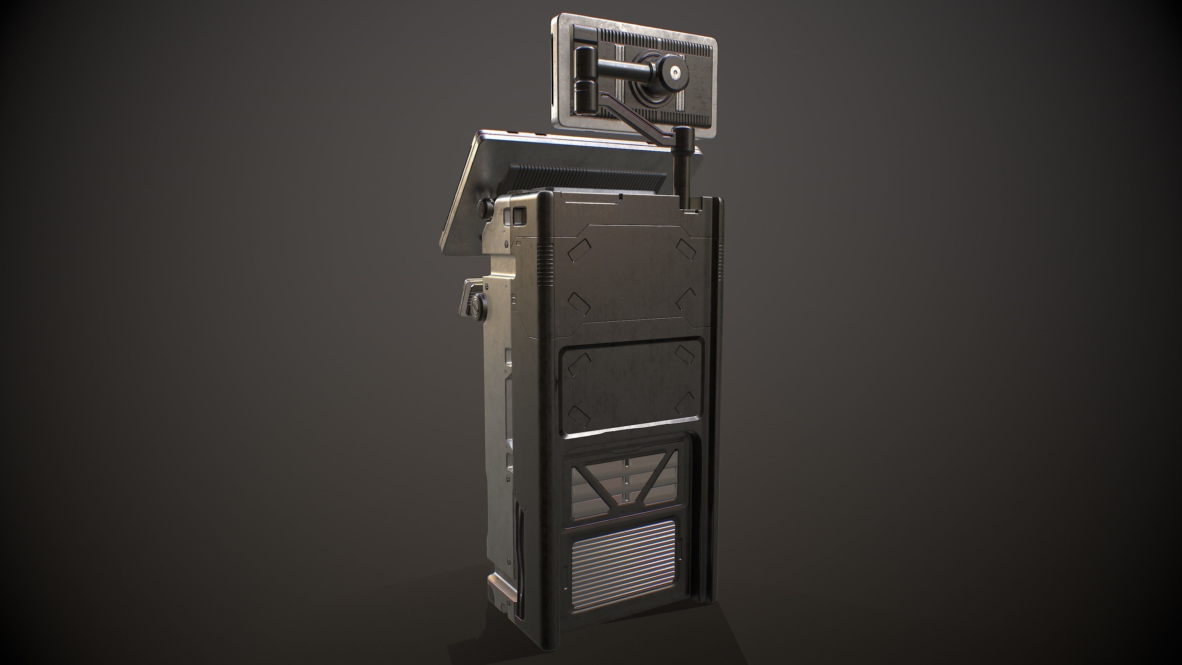 Sci-fi Terminal 5 Low-poly 3D model_14