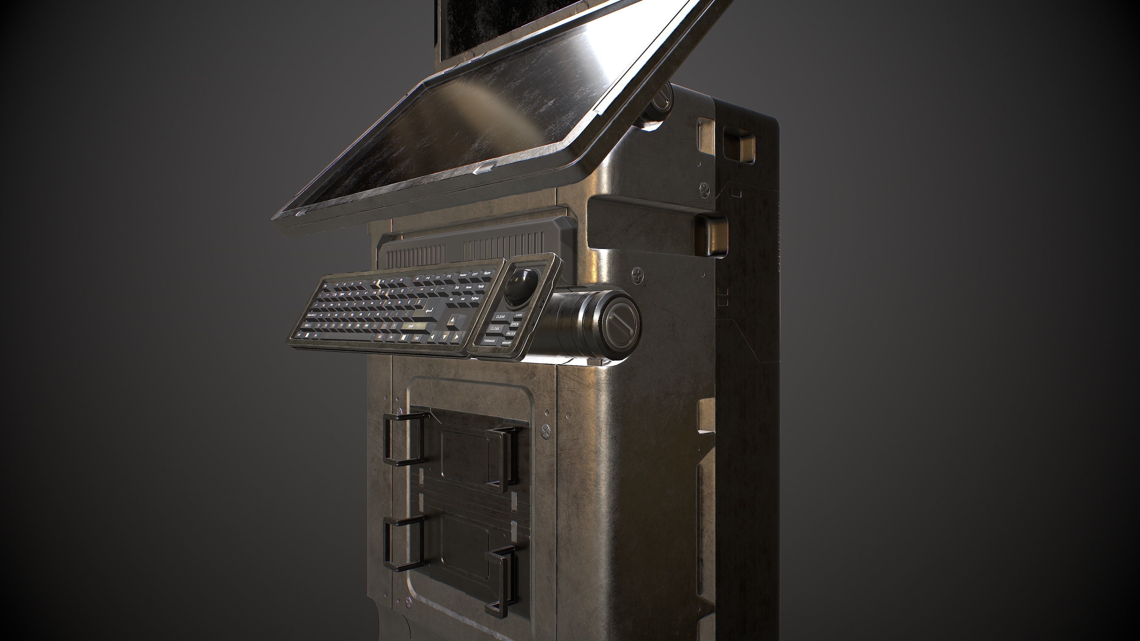 Sci-fi Terminal 5 Low-poly 3D model_31