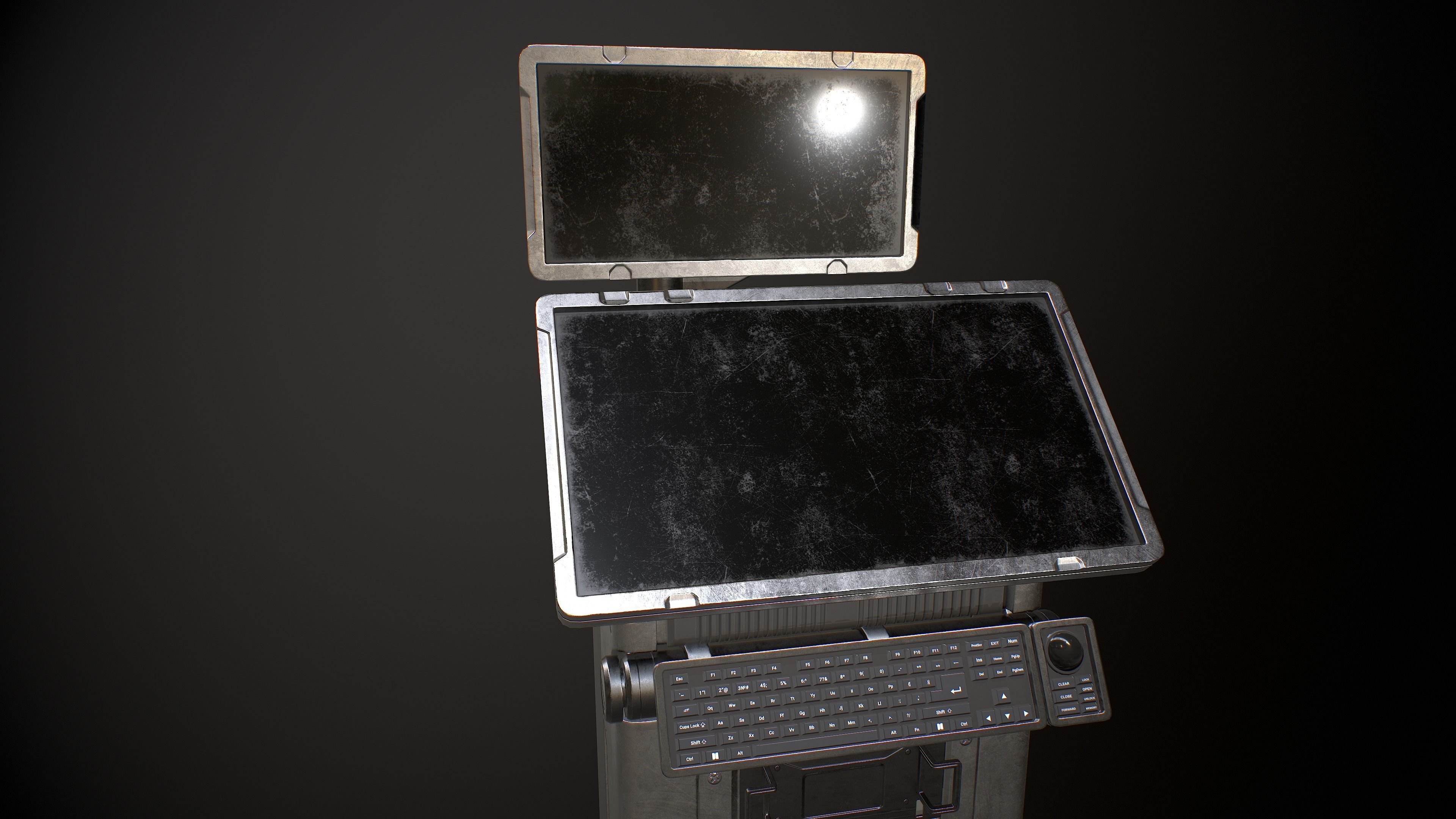 Sci-fi Terminal 5 Low-poly 3D model_21