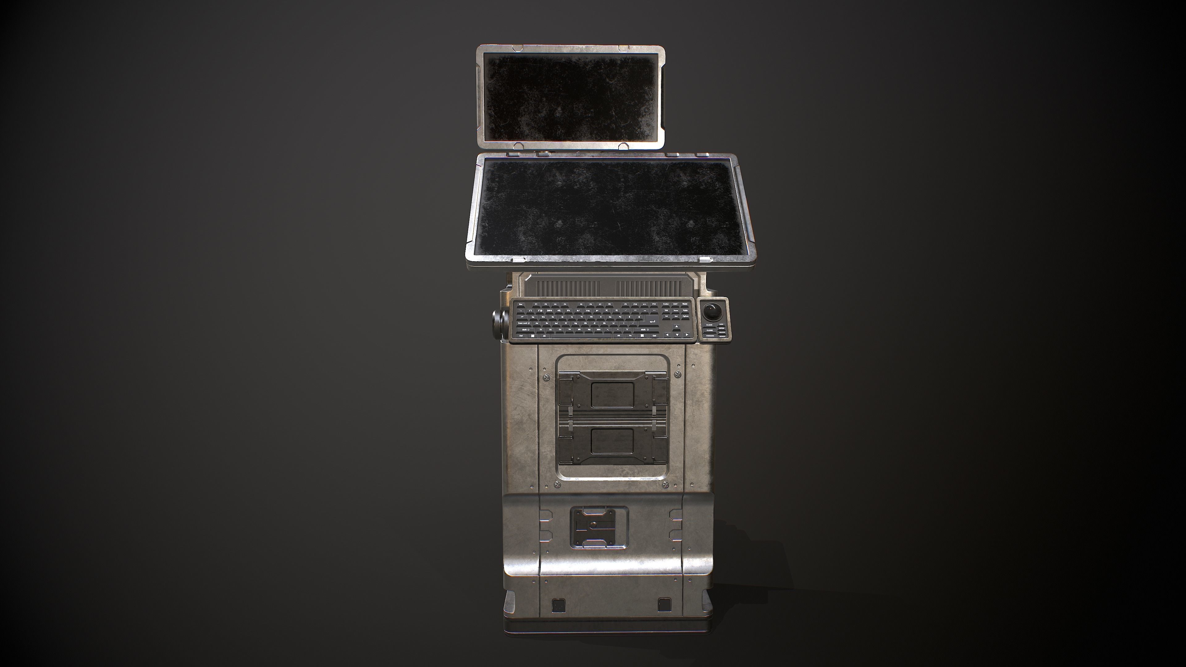 Sci-fi Terminal 5 Low-poly 3D model_10