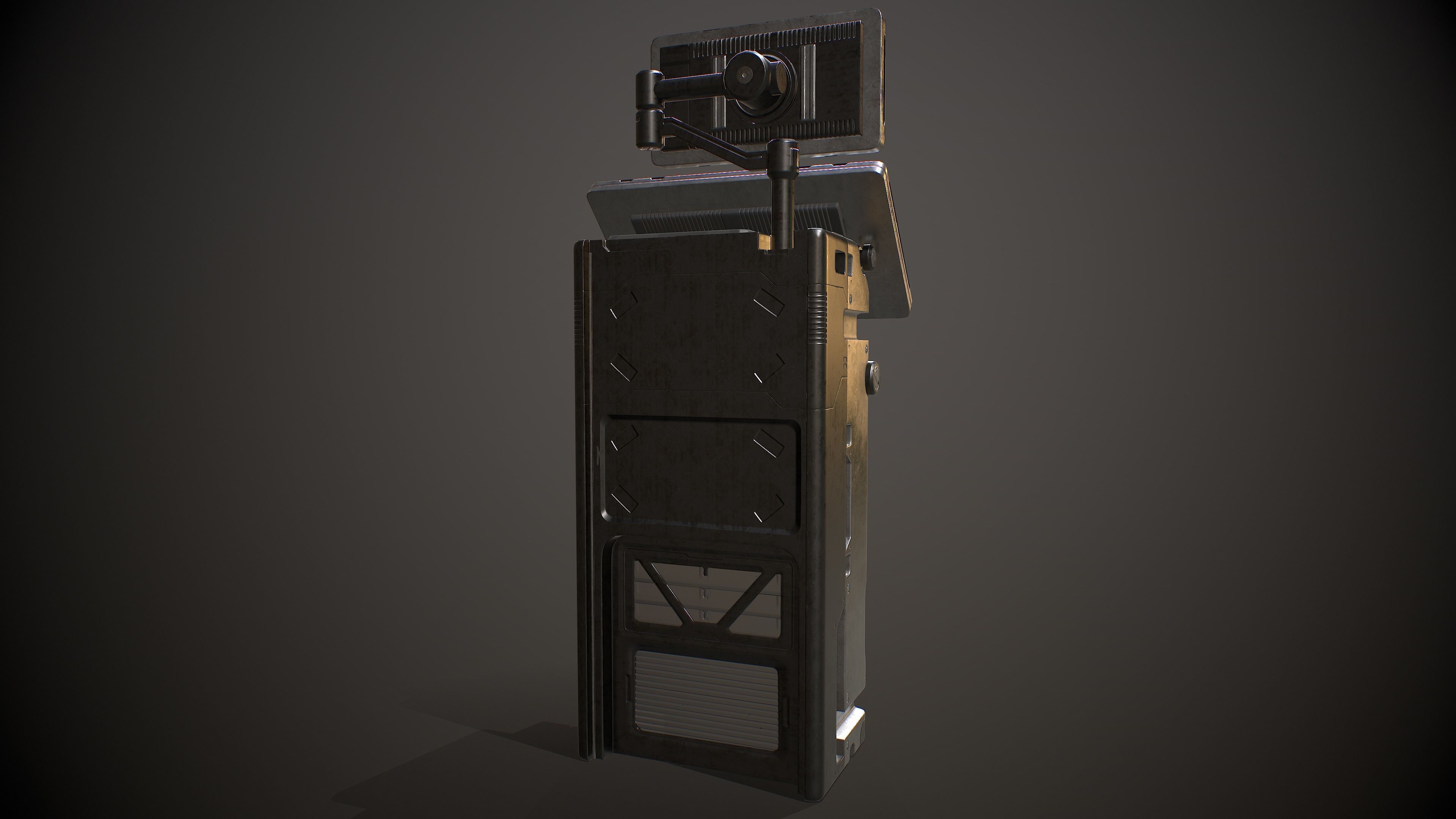 Sci-fi Terminal 5 Low-poly 3D model_16