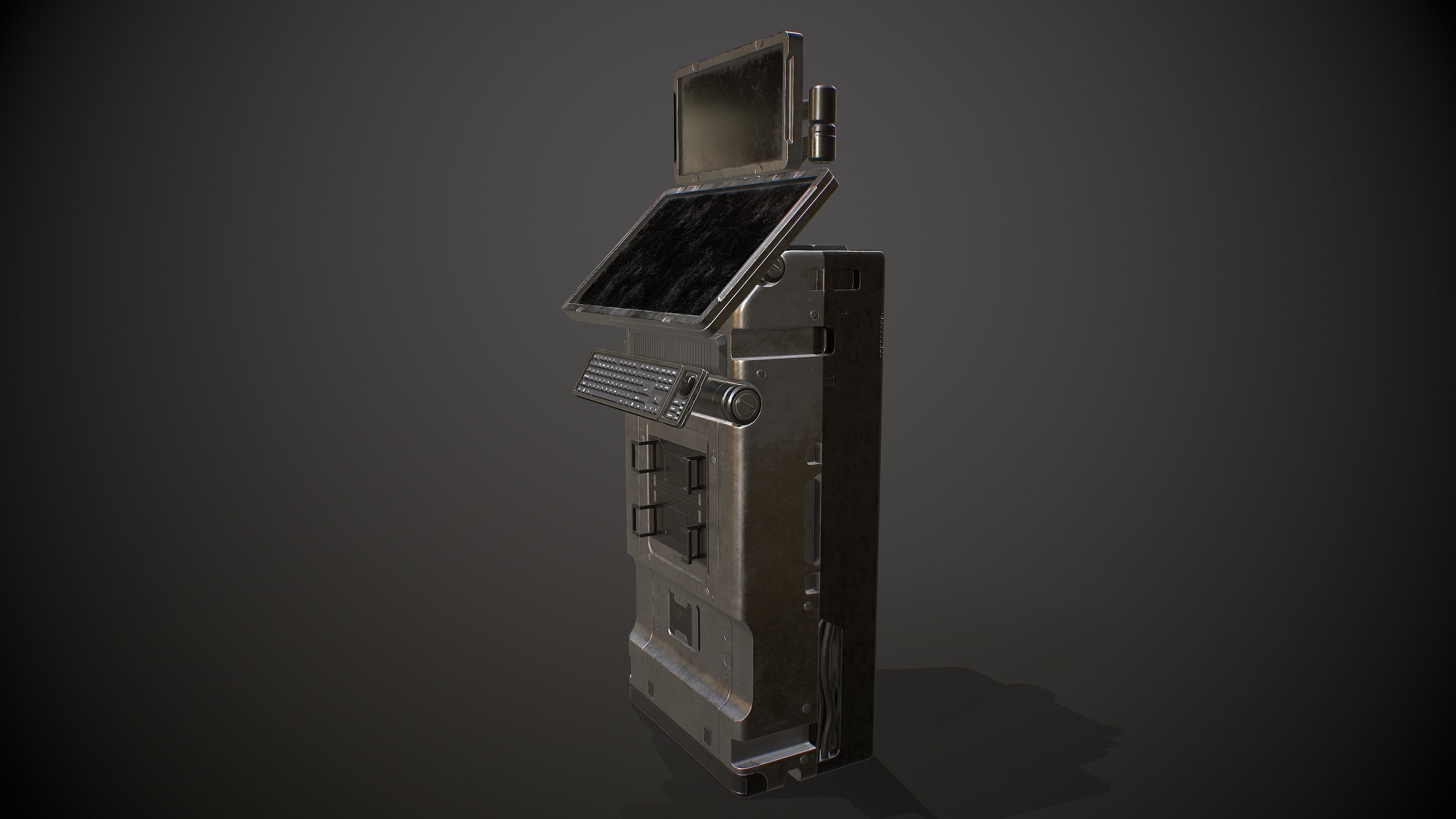 Sci-fi Terminal 5 Low-poly 3D model_12