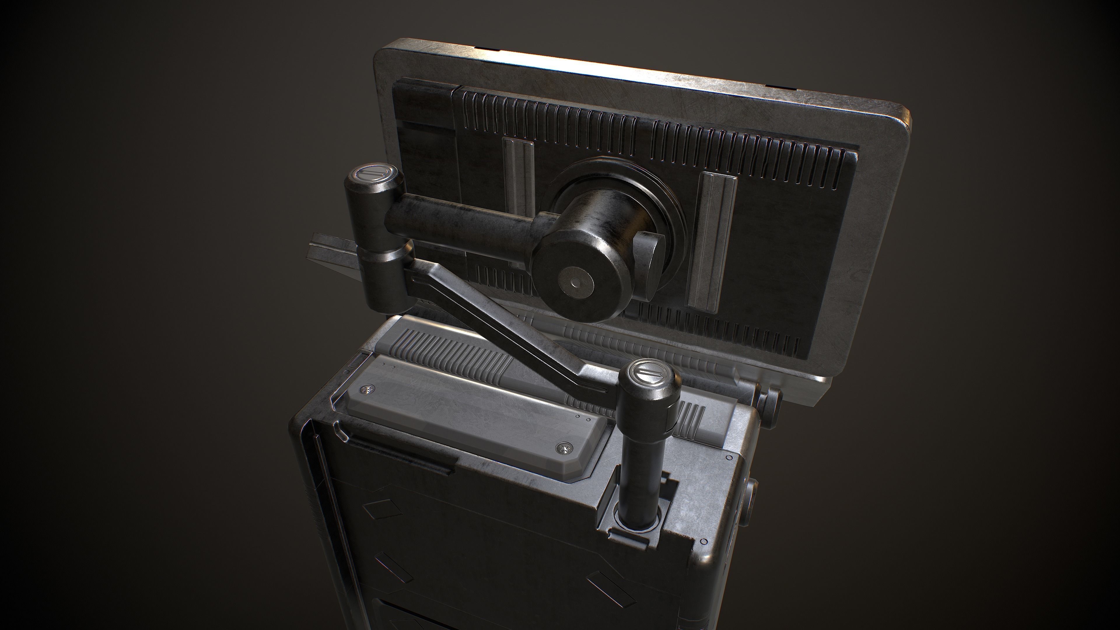 Sci-fi Terminal 5 Low-poly 3D model_27