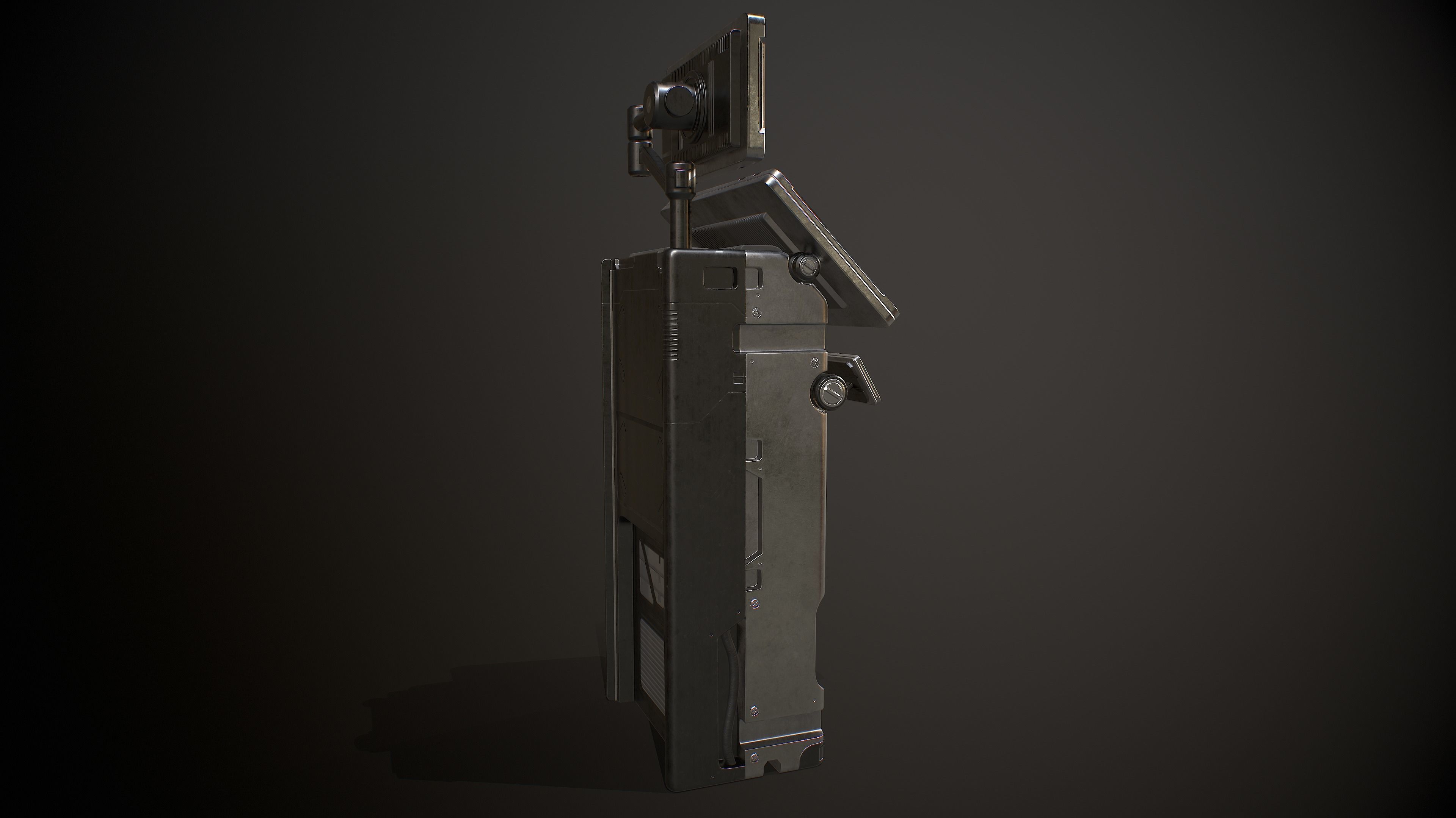 Sci-fi Terminal 5 Low-poly 3D model_17