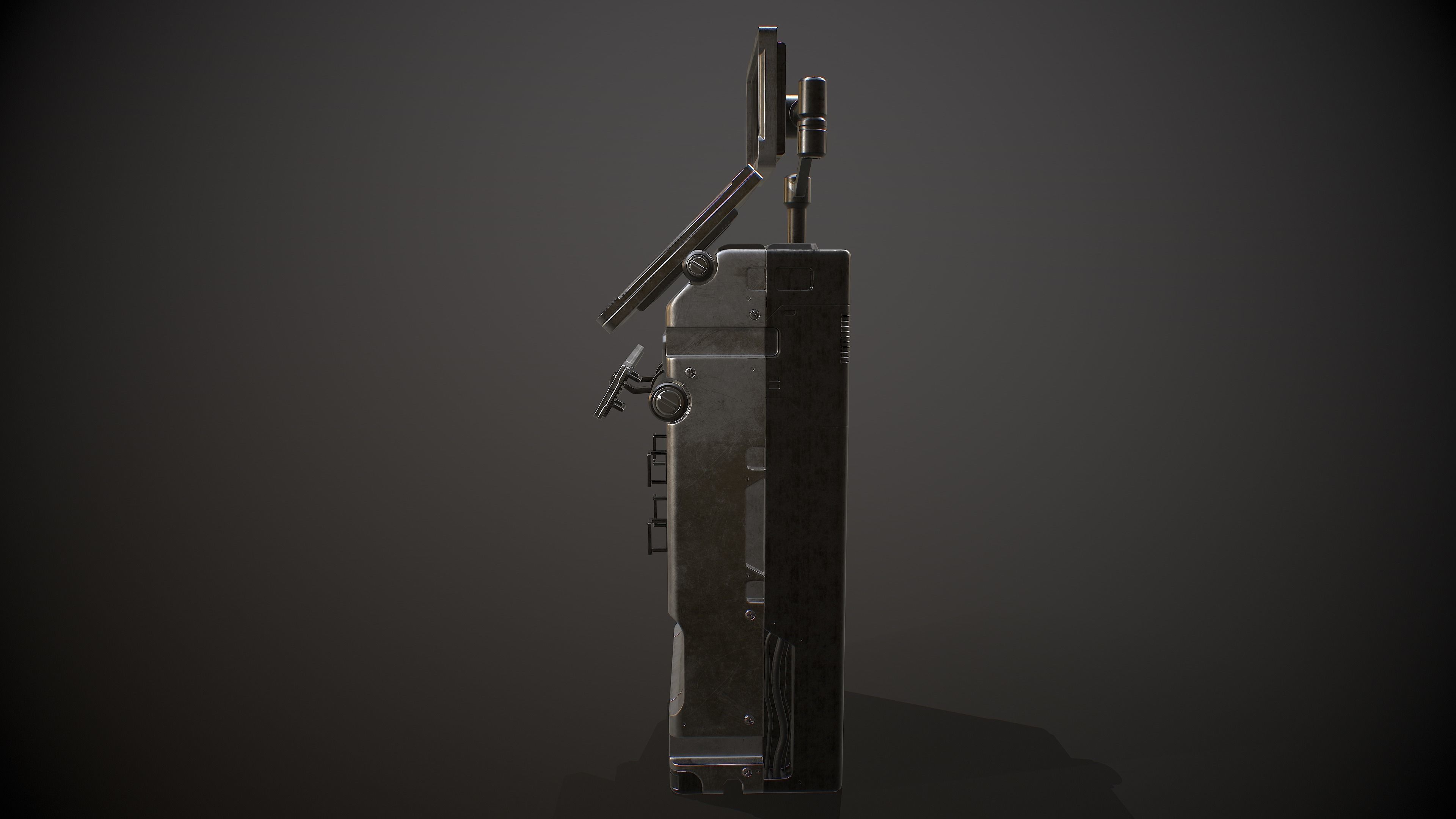 Sci-fi Terminal 5 Low-poly 3D model_13