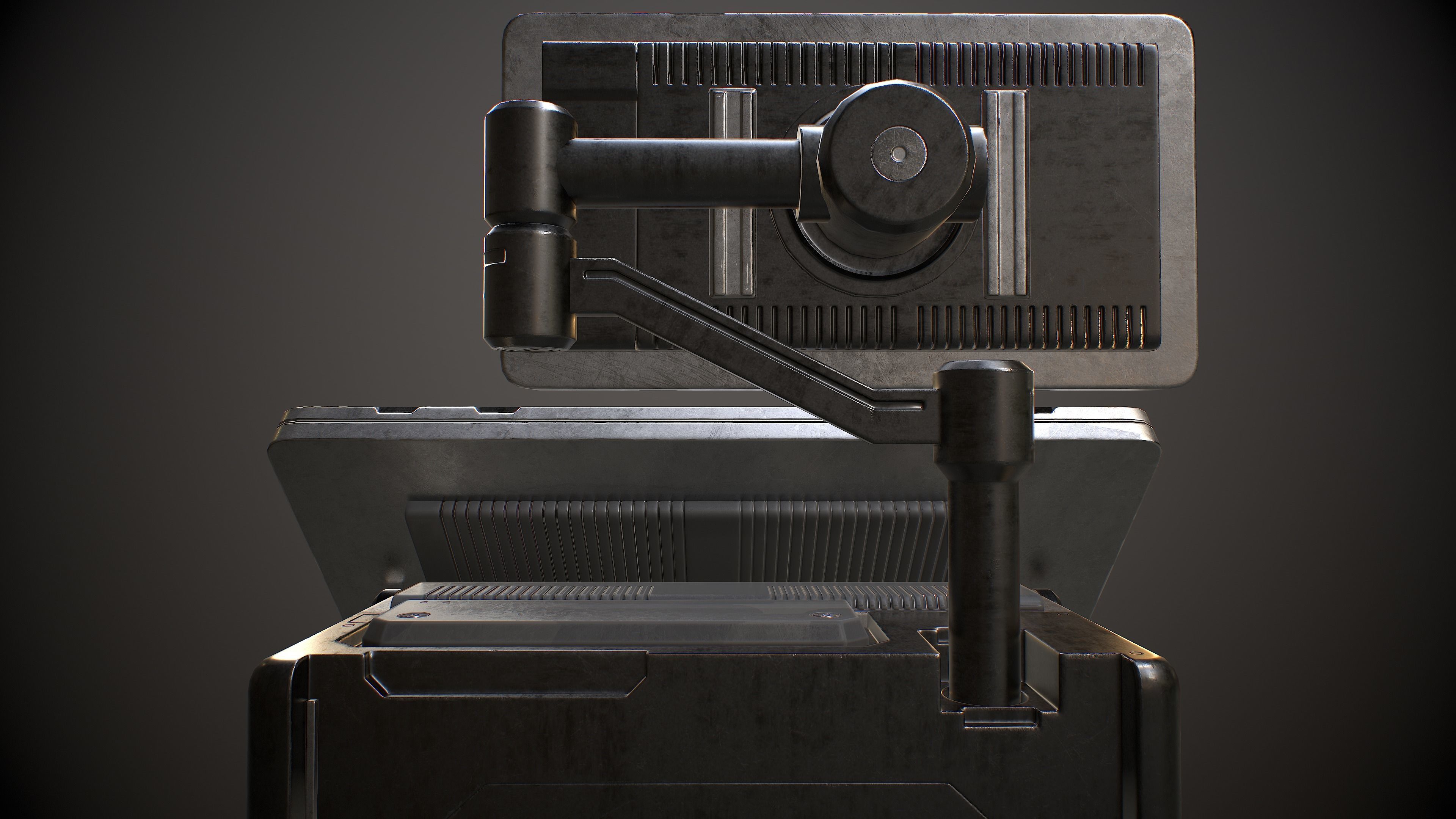 Sci-fi Terminal 5 Low-poly 3D model_36