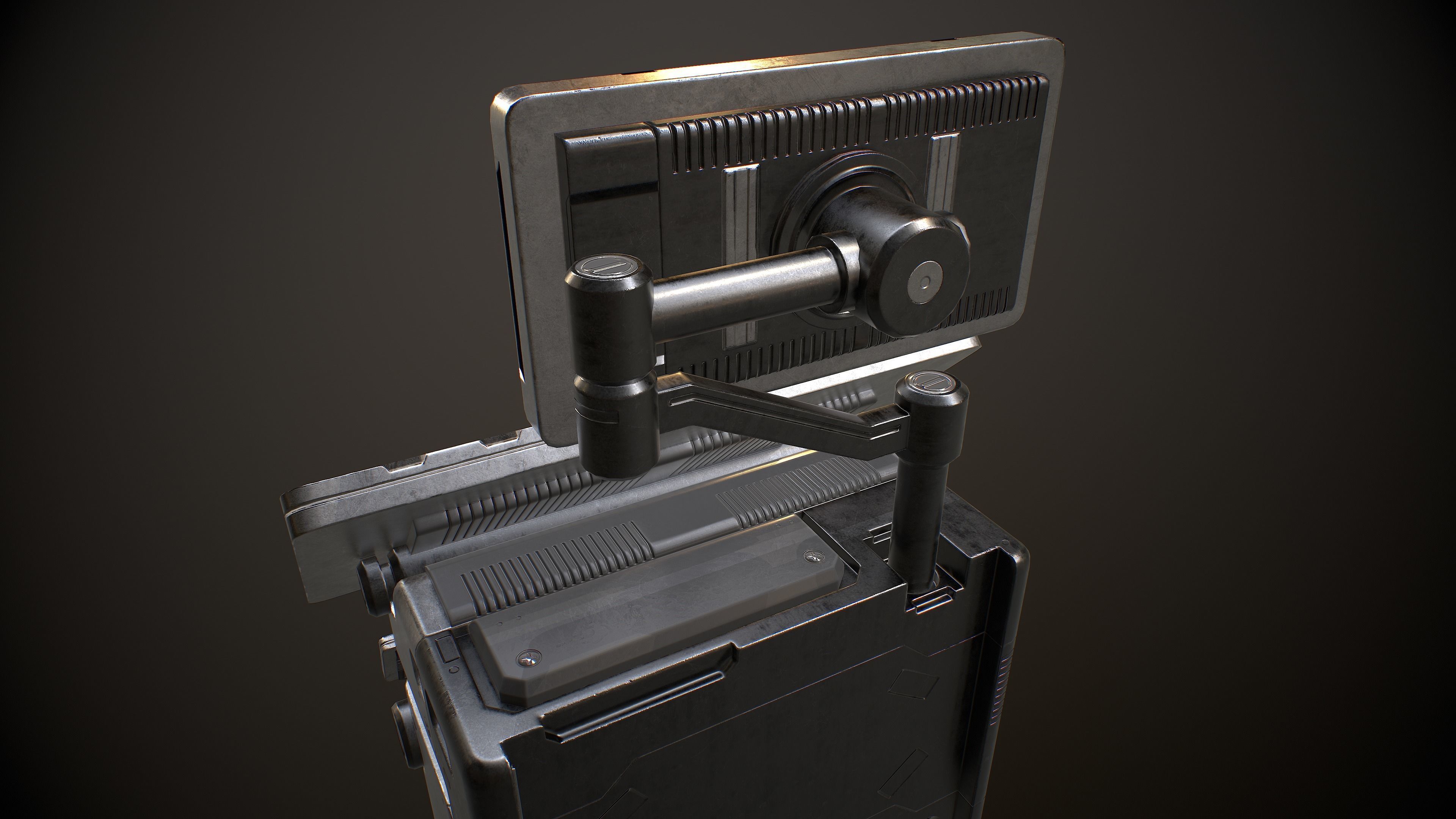 Sci-fi Terminal 5 Low-poly 3D model_26