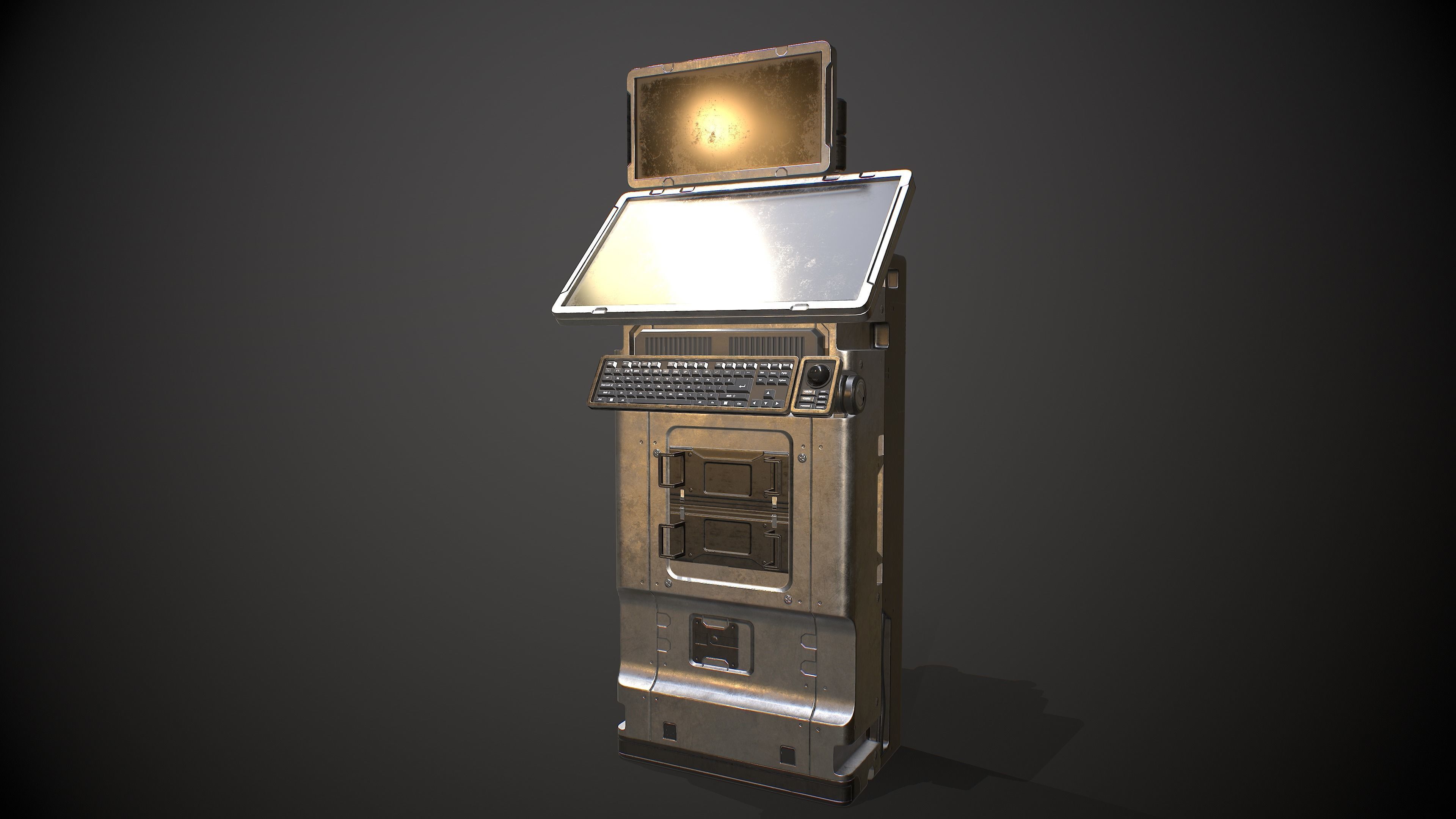Sci-fi Terminal 5 Low-poly 3D model_11
