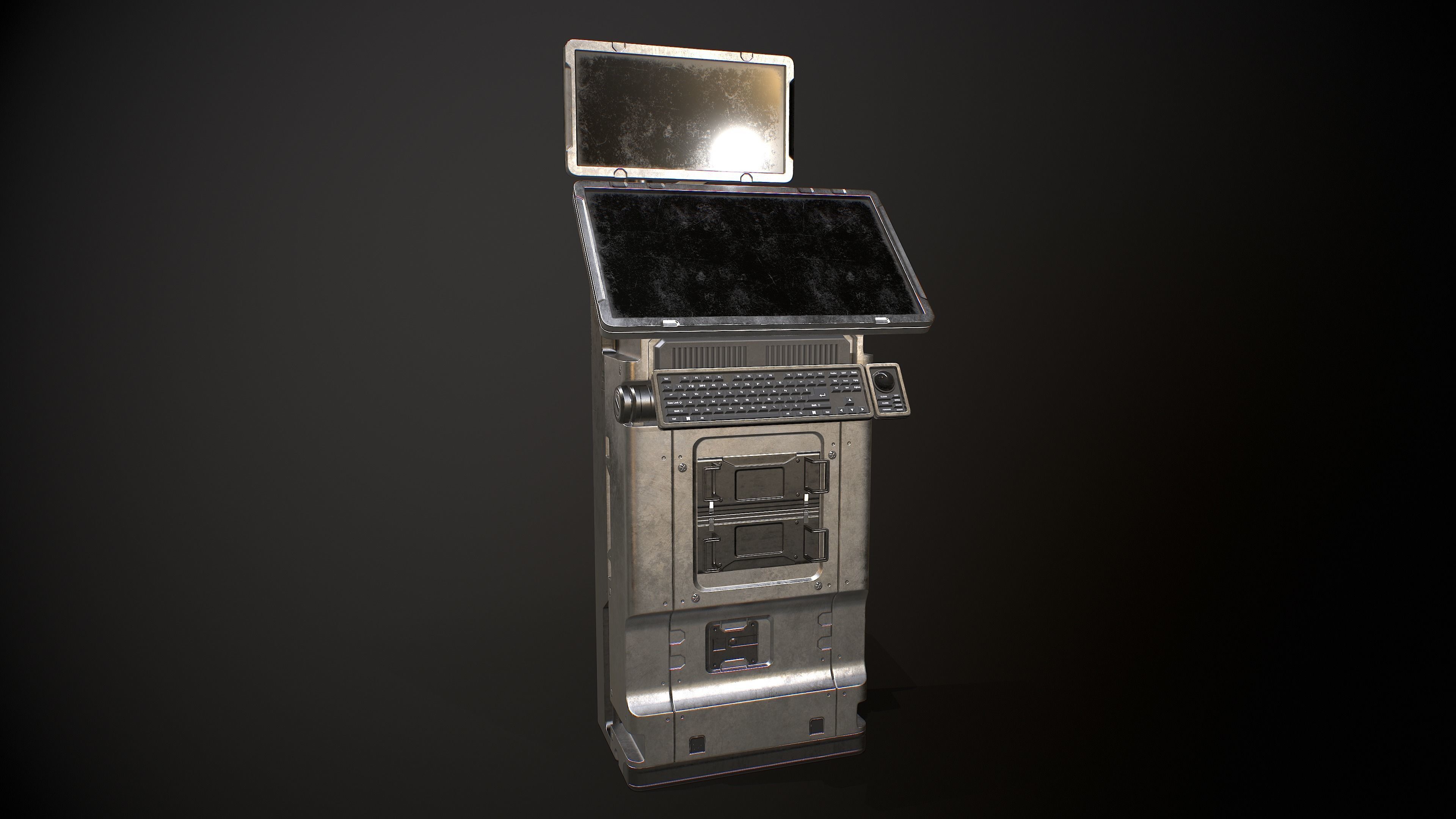 Sci-fi Terminal 5 Low-poly 3D model_9
