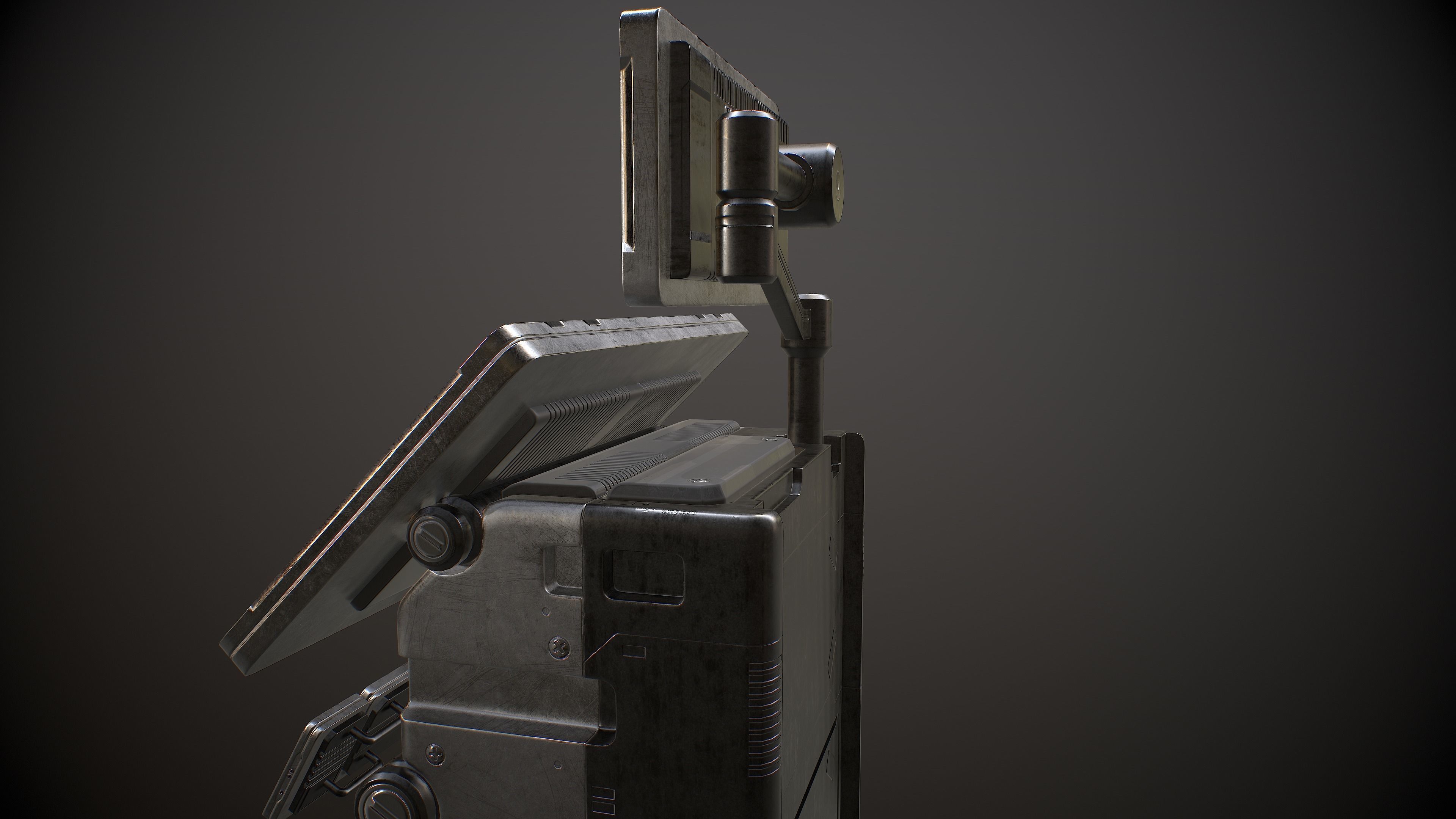 Sci-fi Terminal 5 Low-poly 3D model_25