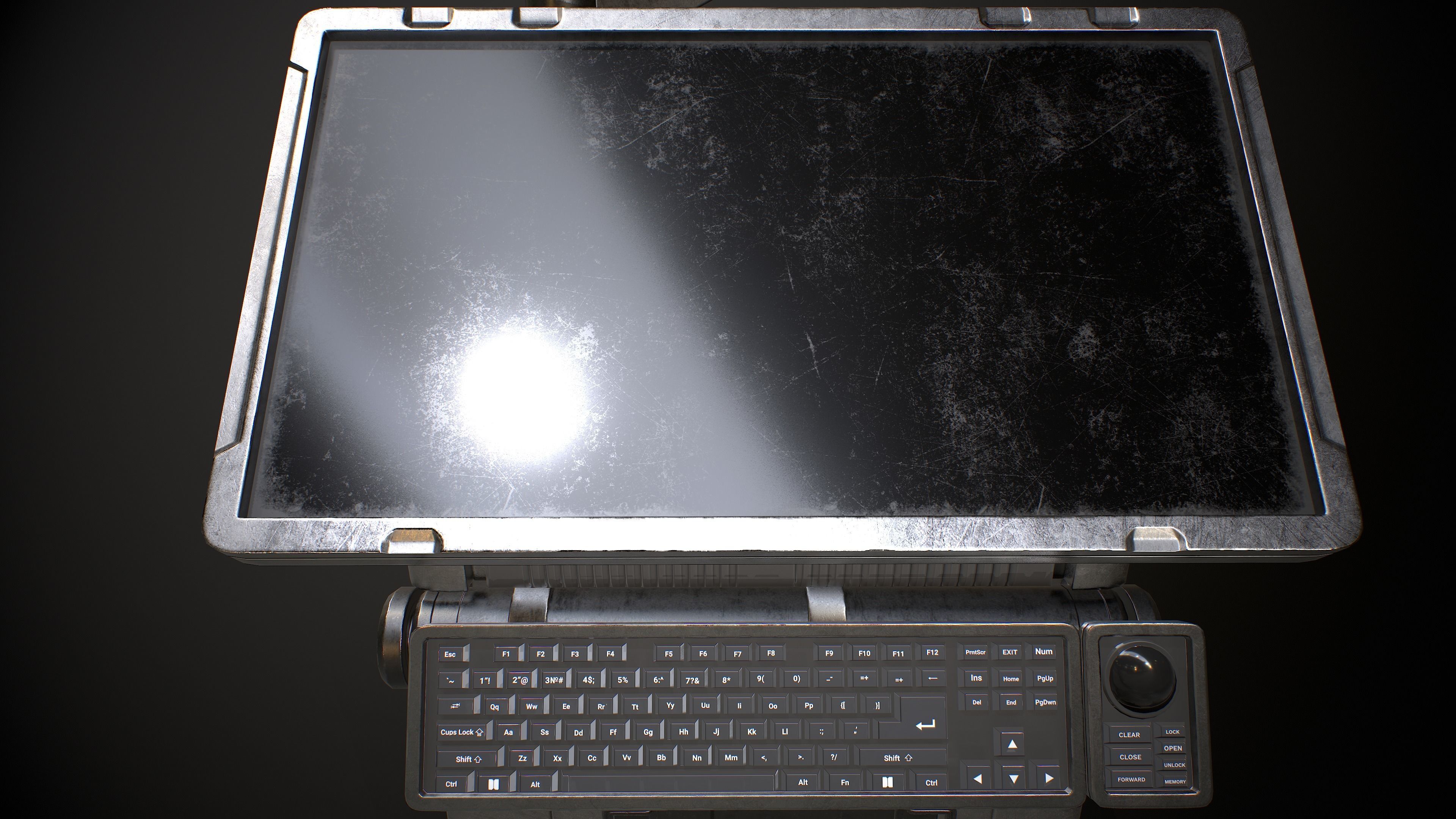 Sci-fi Terminal 5 Low-poly 3D model_32