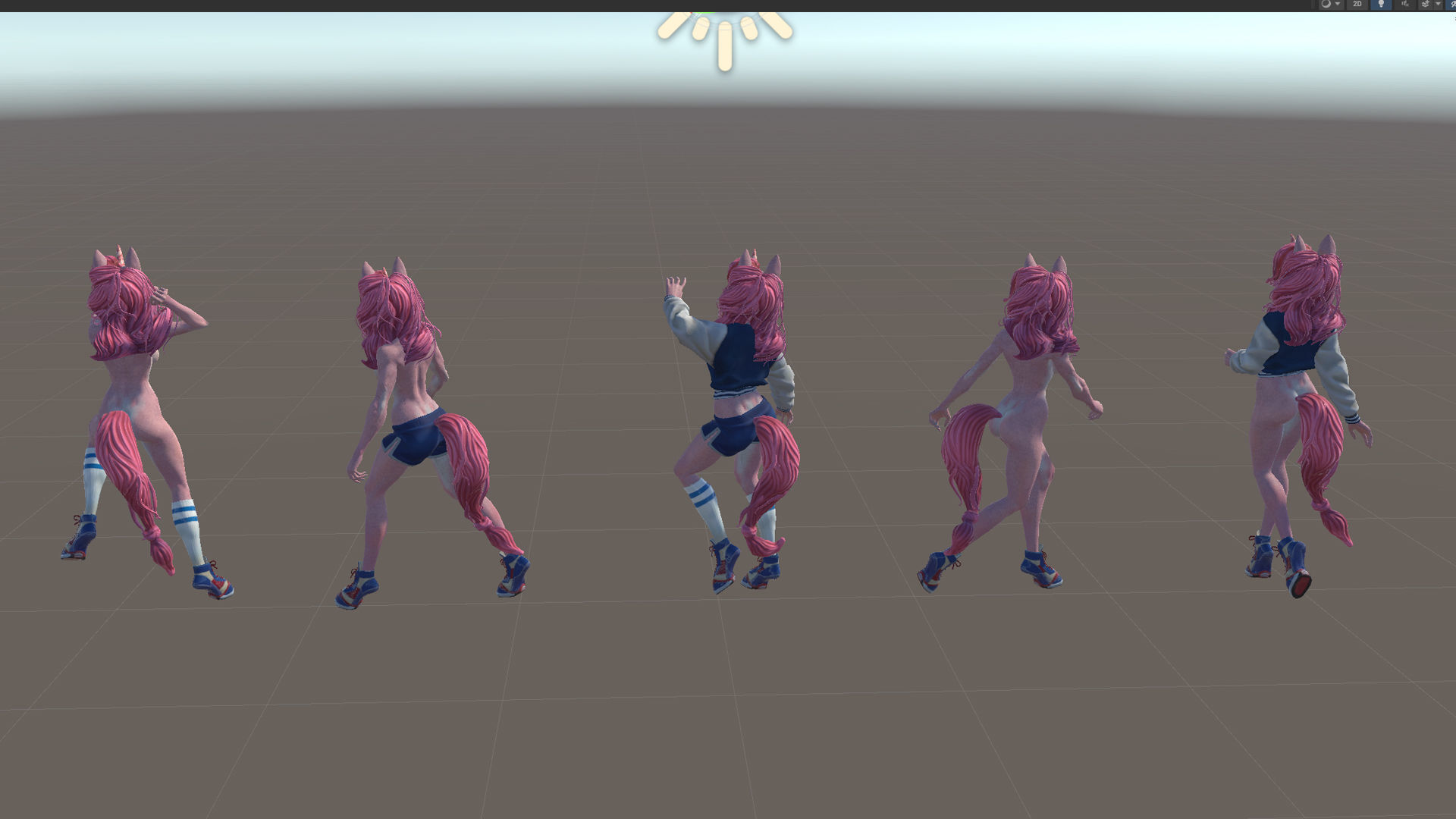 Unicorn girl Low-poly 3D model_28