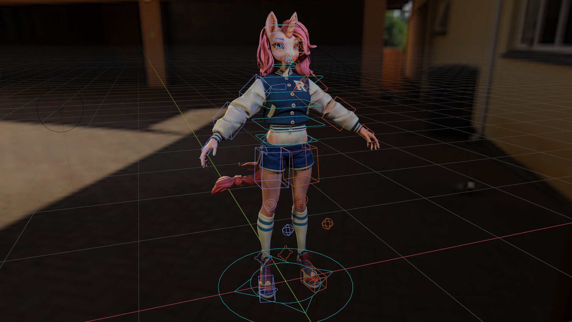 Unicorn girl Low-poly 3D model_10
